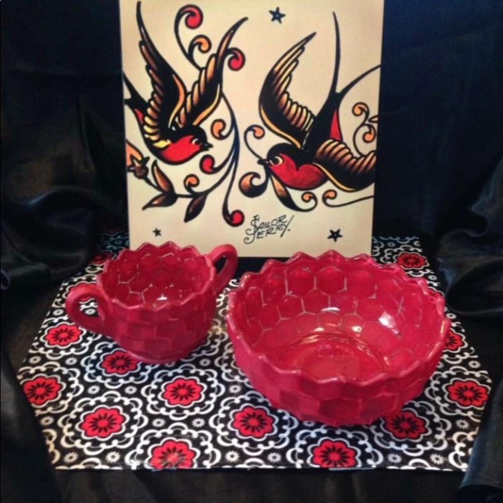 Matching cup and bowl set
